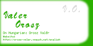valer orosz business card